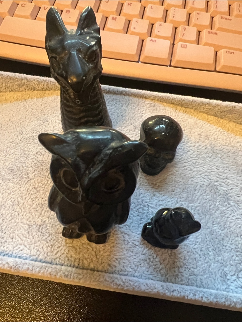 Black Obsidian Carving bundle  - Decorative Home Accent